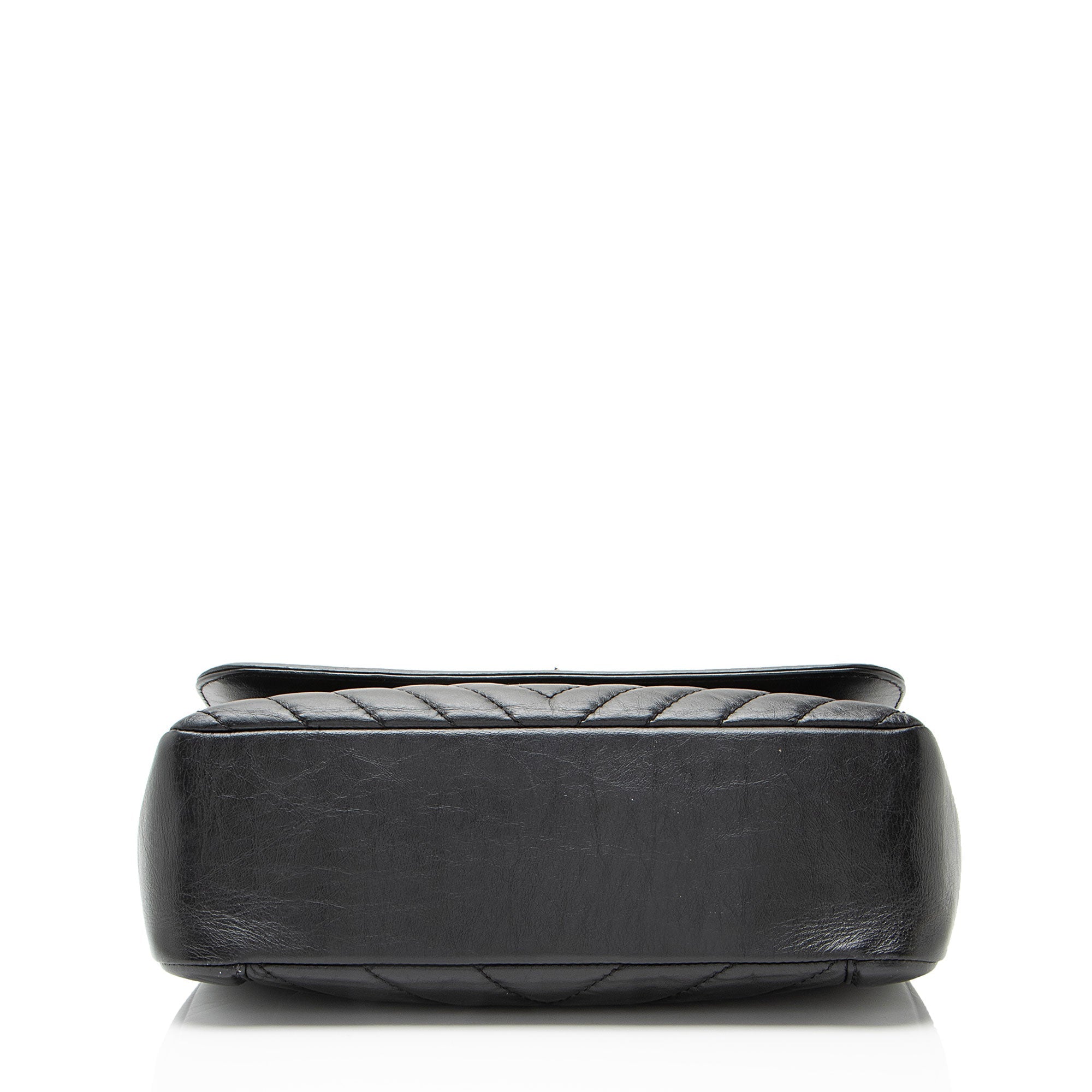 Chanel Chevron Calfskin Timeless Flap Top Handle