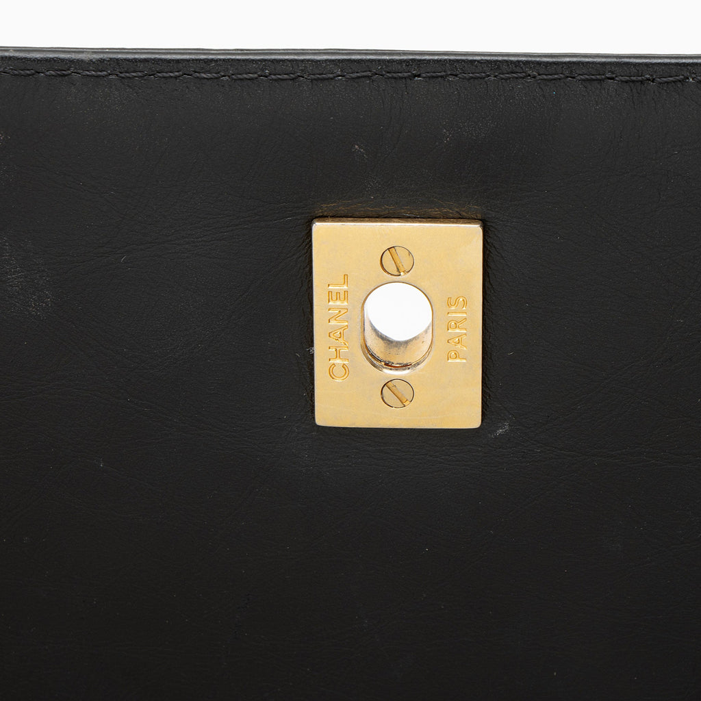 Chanel Chevron Calfskin Timeless Flap Top Handle