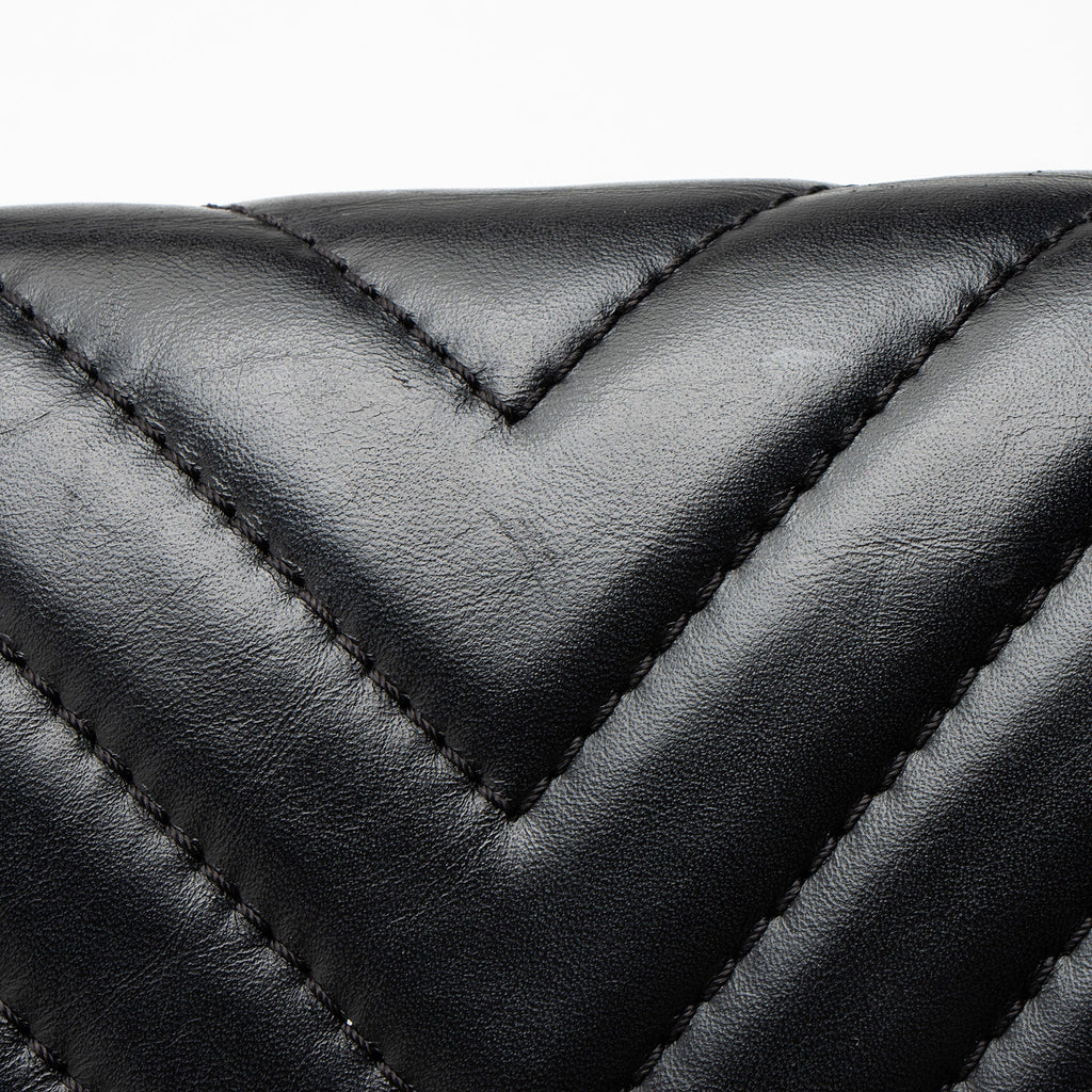 Chanel Chevron Calfskin Timeless Flap Top Handle
