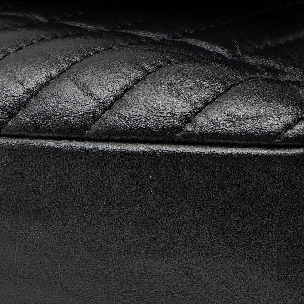Chanel Chevron Calfskin Timeless Flap Top Handle