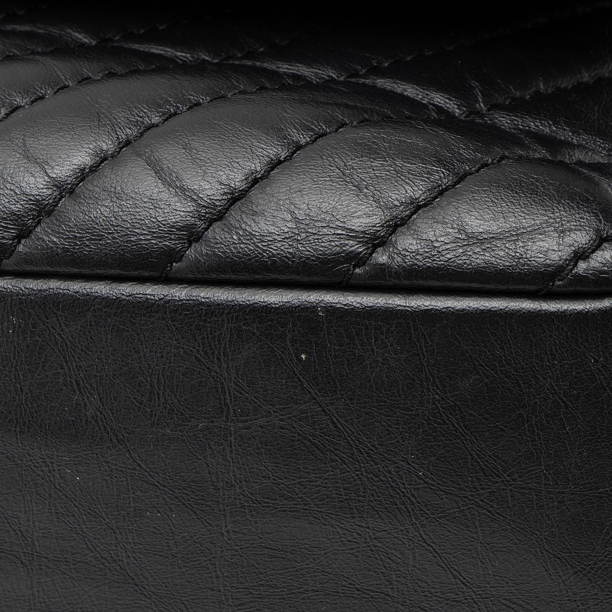 Chanel Chevron Calfskin Timeless Flap Top Handle