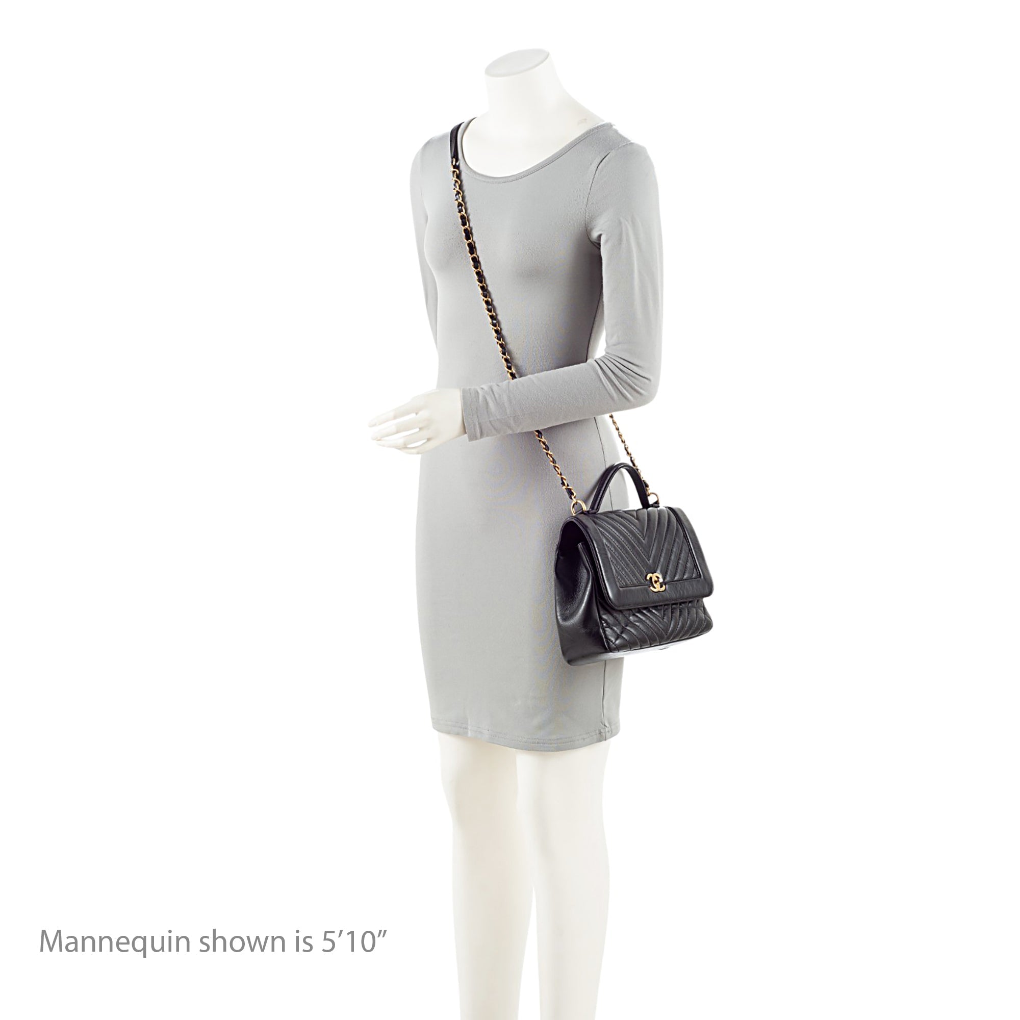 Chanel Chevron Calfskin Timeless Flap Top Handle