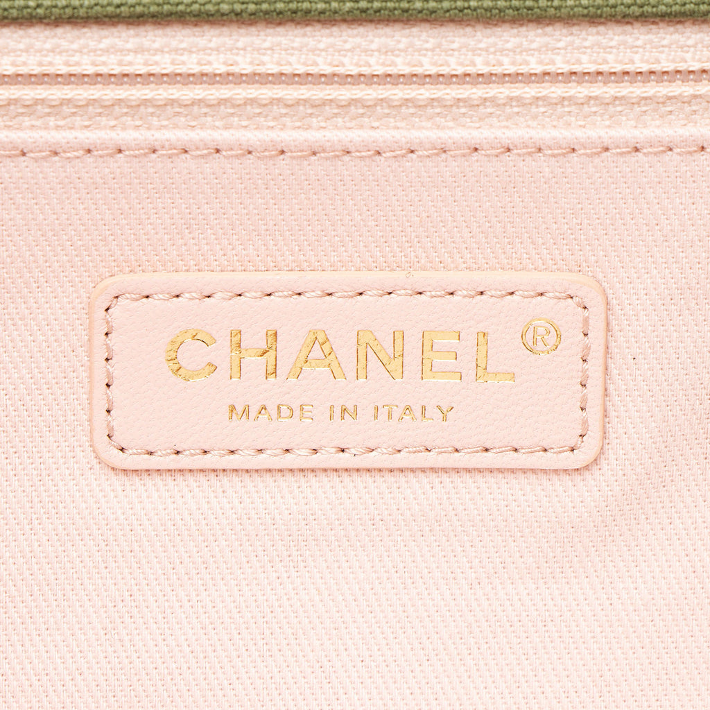 Chanel Chevron Canvas Patchwork Cuba CC Maxi Flap Bag