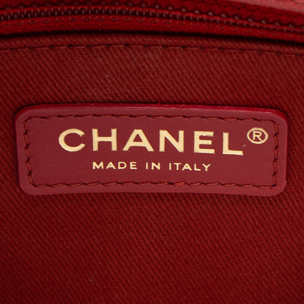 Chanel Chevron Caviar Leather Coco Top Handle Small Flap Bag