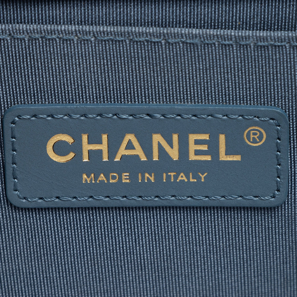 Chanel Chevron Caviar Leather Old Medium Boy Bag