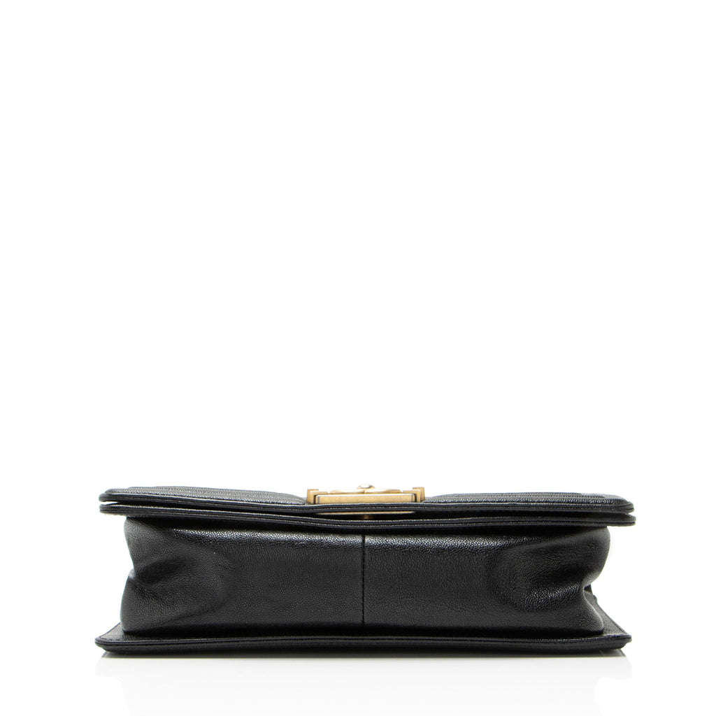 Chanel Chevron Caviar Leather Old Medium Boy Bag