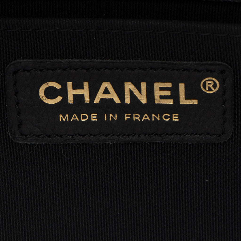 Chanel Chevron Caviar Leather Old Medium Boy Bag