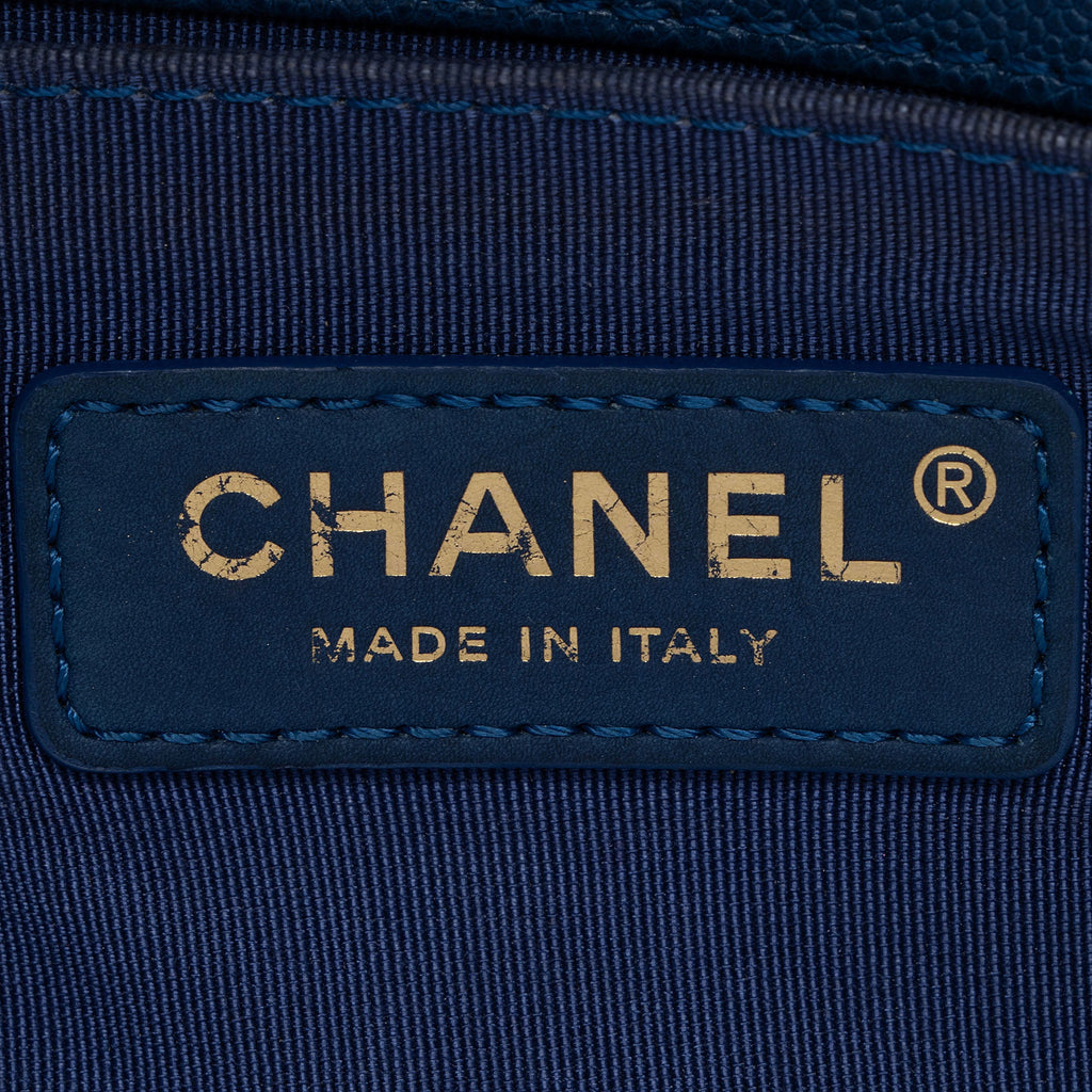 Chanel Chevron Caviar Leather Small Boy Bag