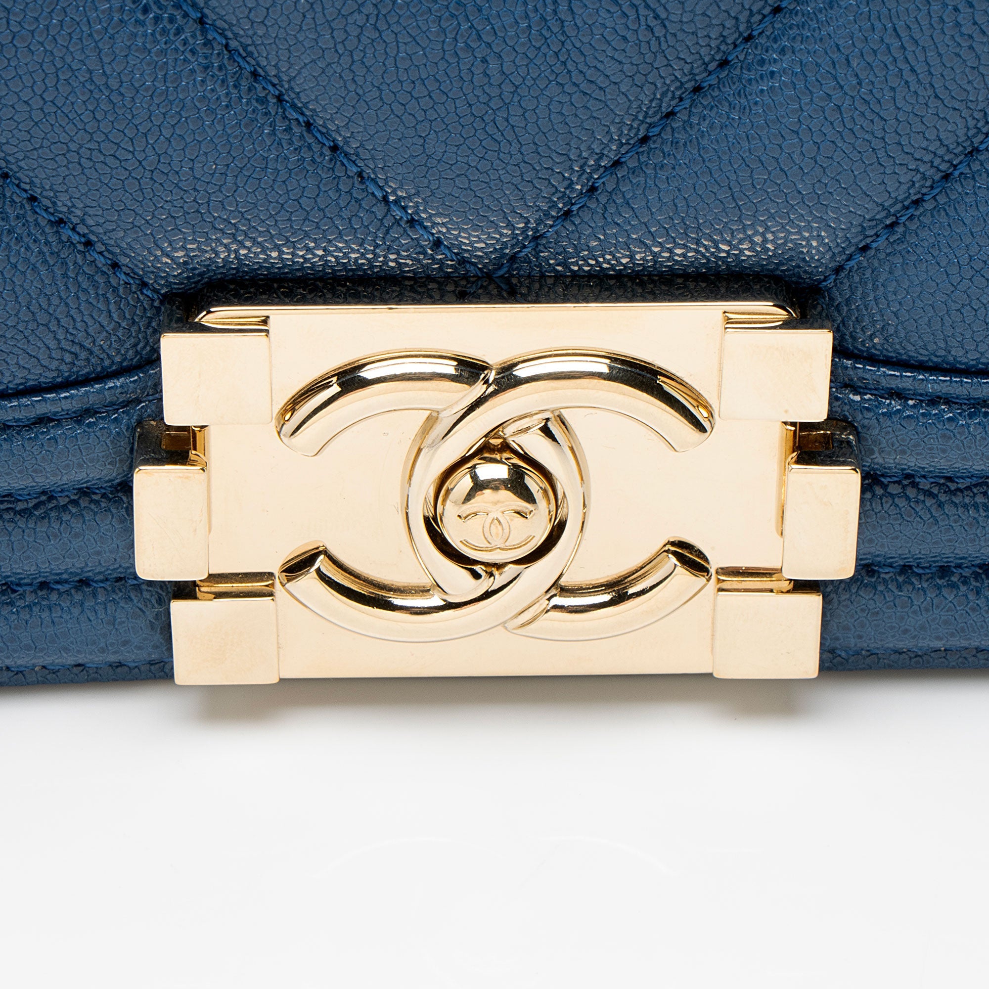 Chanel Chevron Caviar Leather Small Boy Bag