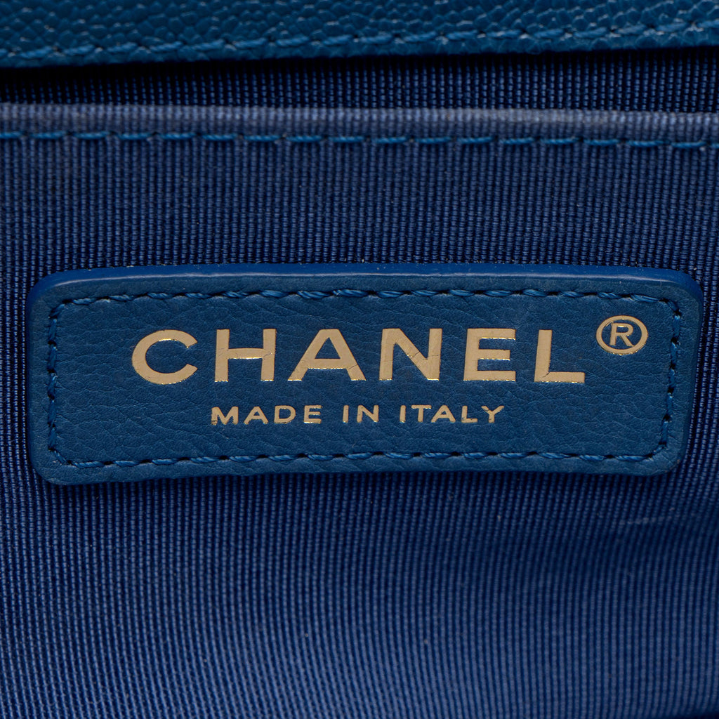 Chanel Chevron Caviar Leather Small Boy Bag