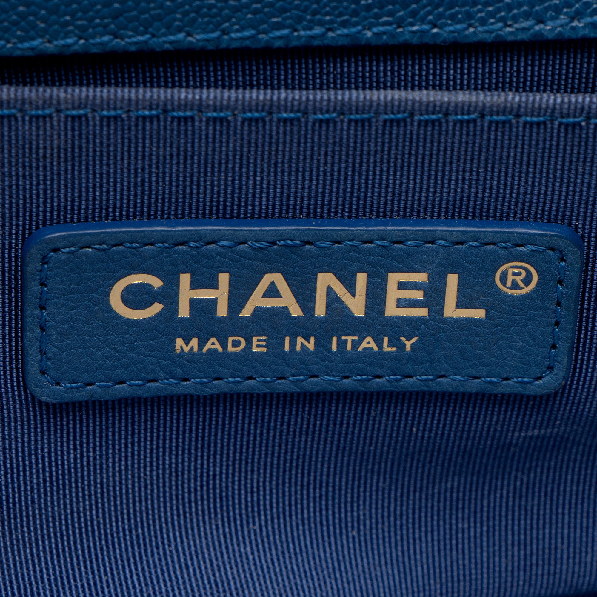 Chanel Chevron Caviar Leather Small Boy Bag