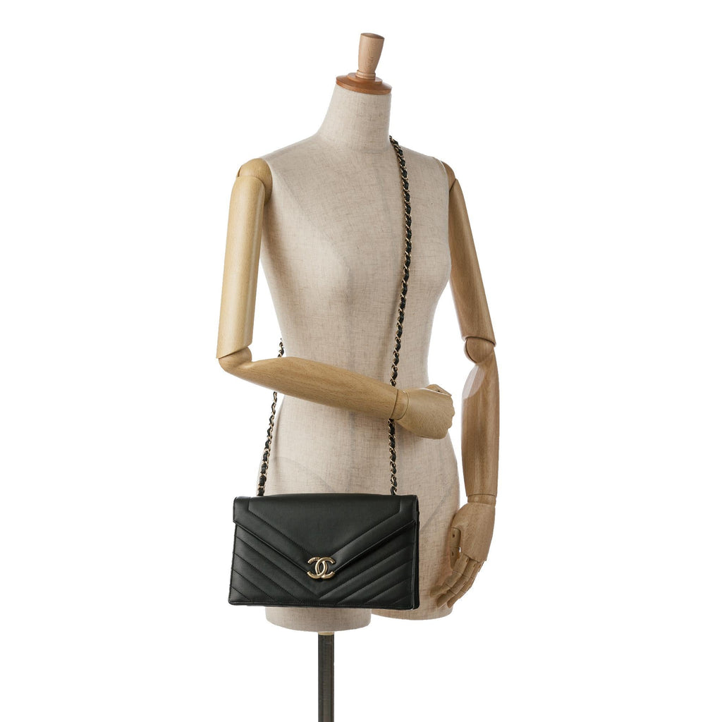 Chanel Chevron Envelope Flap (SHG-mceTlE)