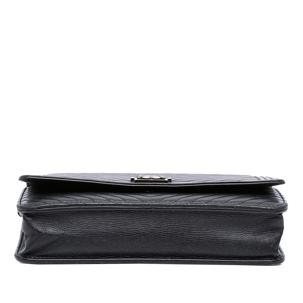 Chanel Chevron Lambskin Boy Wallet on Chain