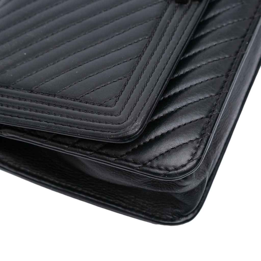 Chanel Chevron Lambskin Boy Wallet on Chain