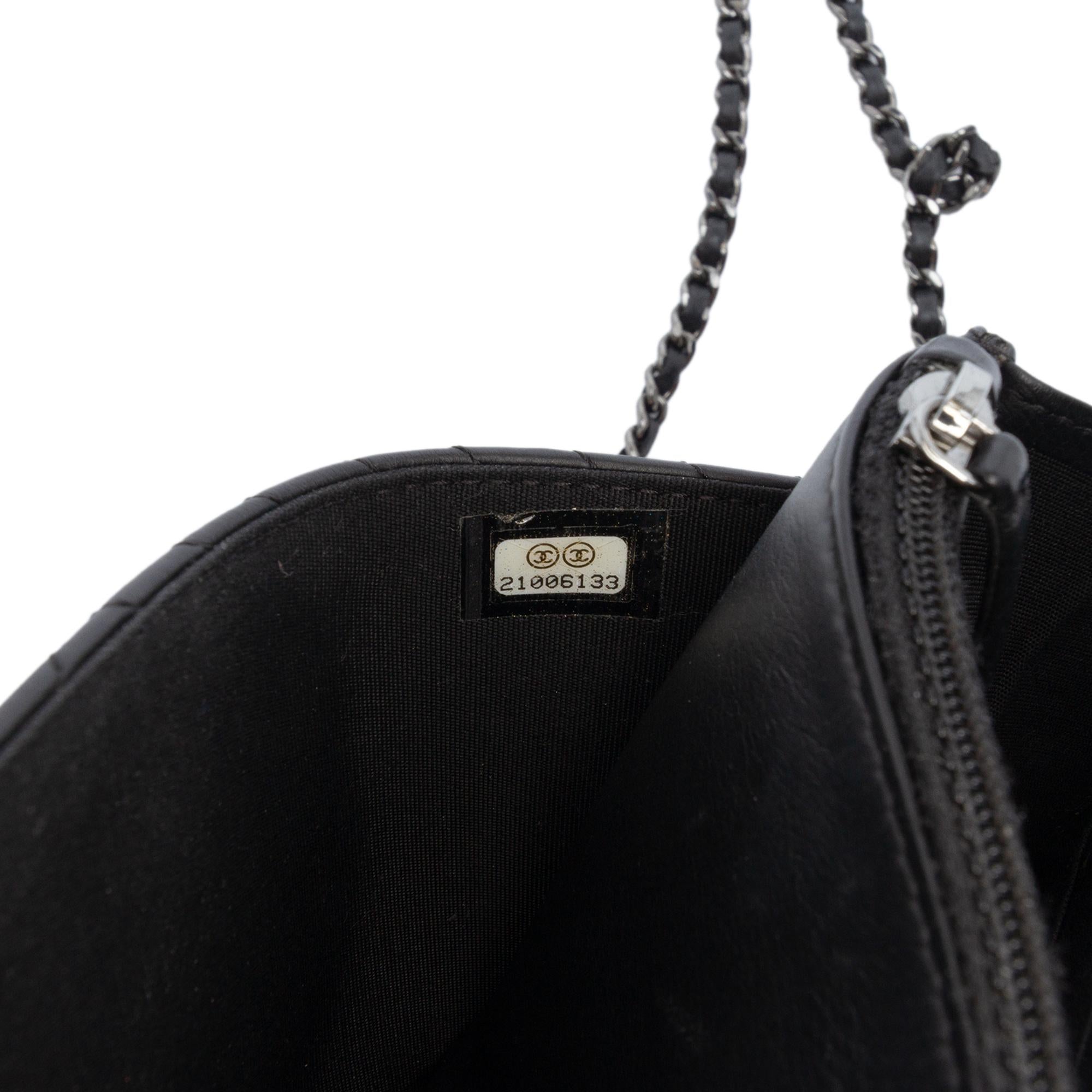 Chanel Chevron Lambskin Boy Wallet on Chain