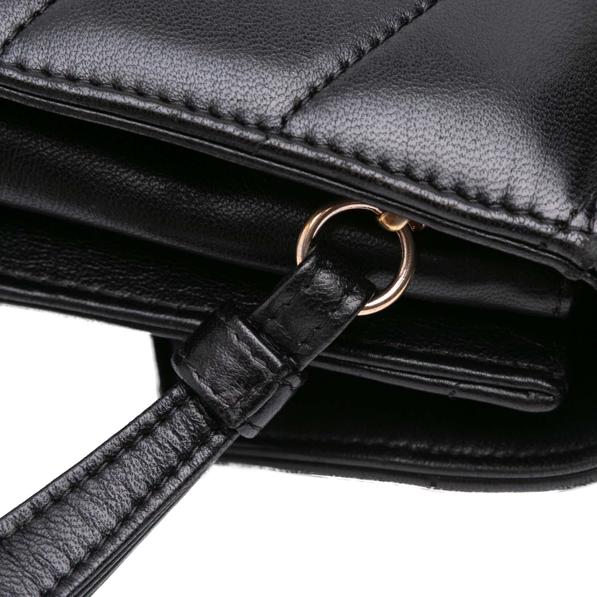 Chanel Chevron Lambskin CC Medallion Button Flap Clutch