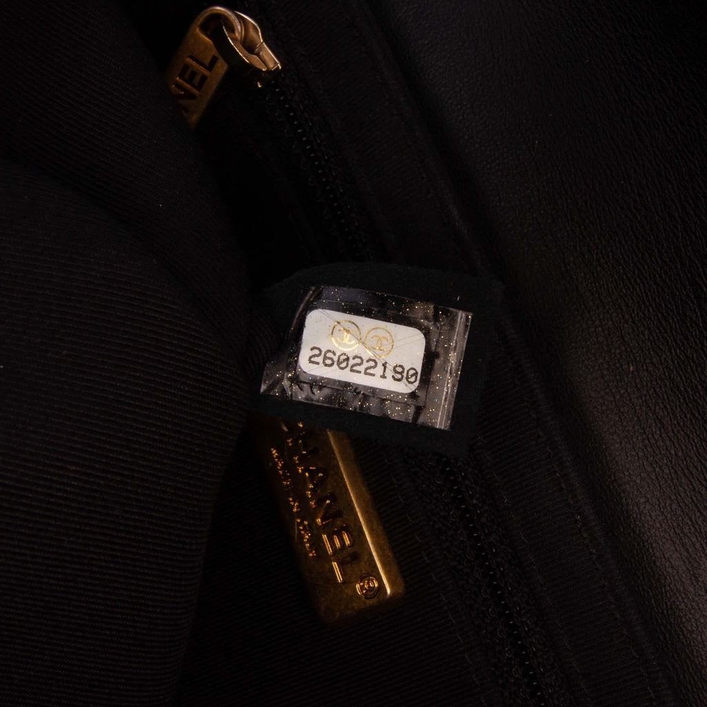 Chanel Chevron Lambskin CC Medallion Button Flap Clutch