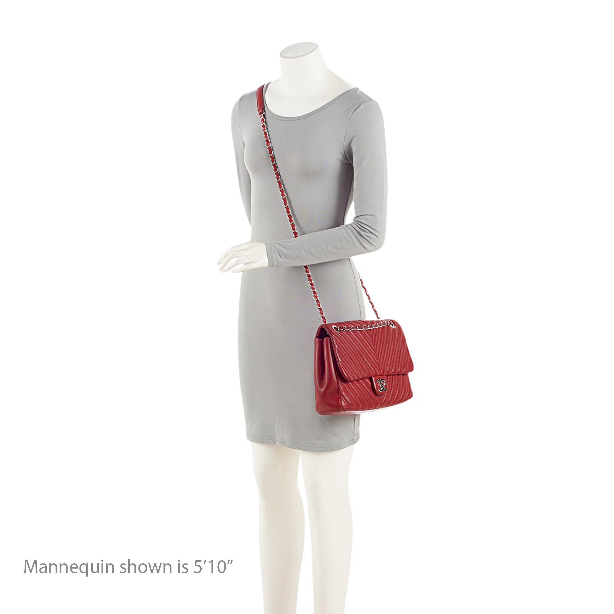 Chanel Chevron Lambskin Classic Jumbo Single Flap Bag (SHF-zB67zI)
