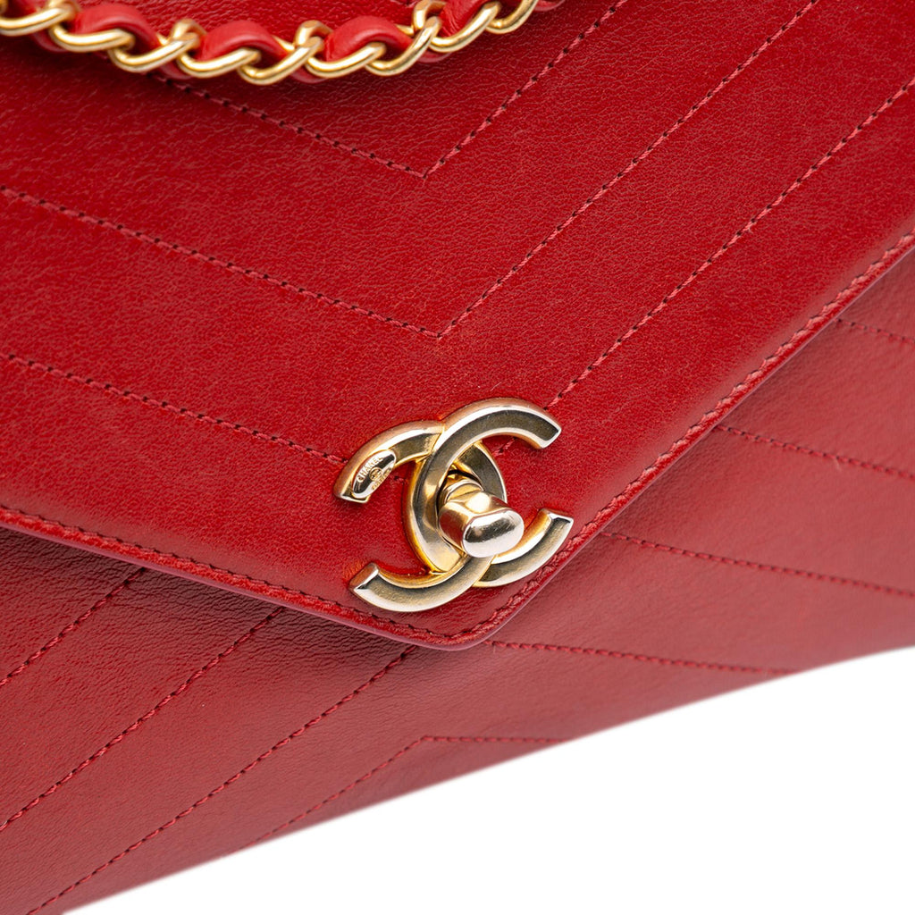Chanel Chevron Lambskin Coco Envelope Flap