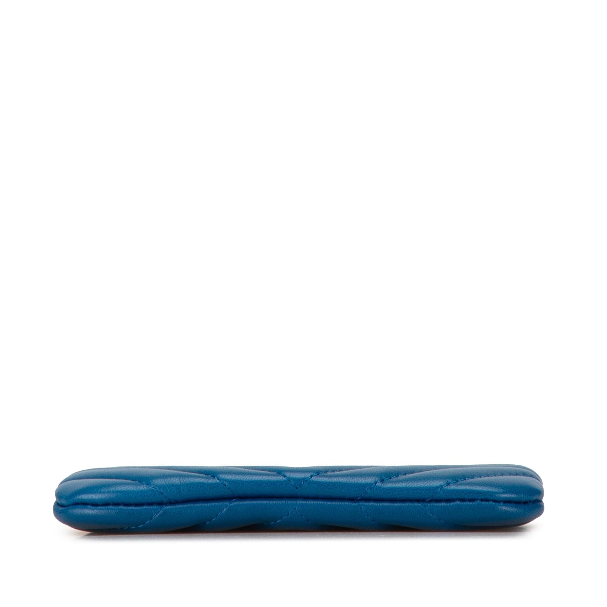 Chanel Chevron Lambskin O Case Pouch