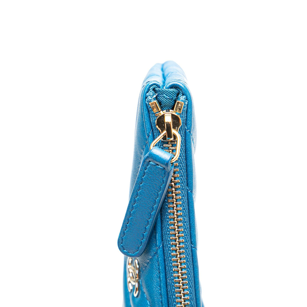 Chanel Chevron Lambskin O Case Pouch