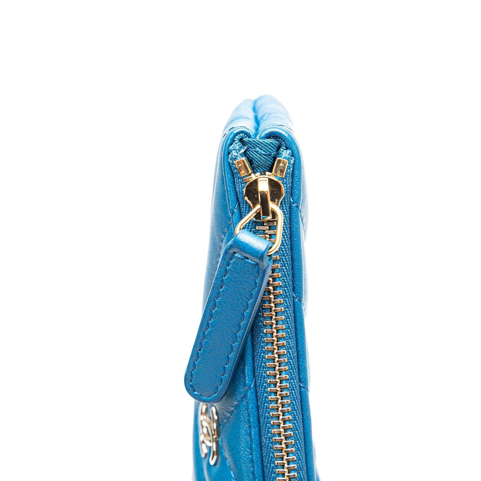 Chanel Chevron Lambskin O Case Pouch