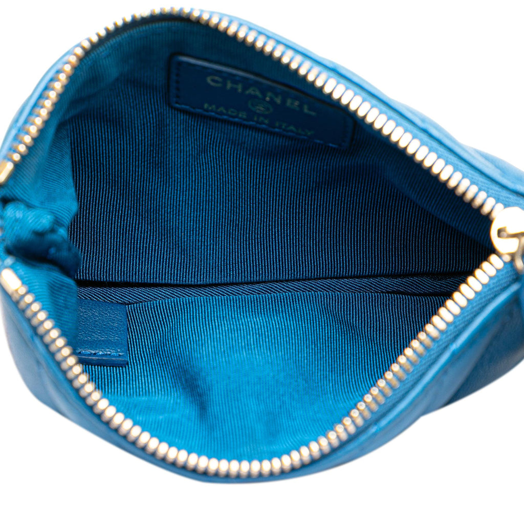 Chanel Chevron Lambskin O Case Pouch