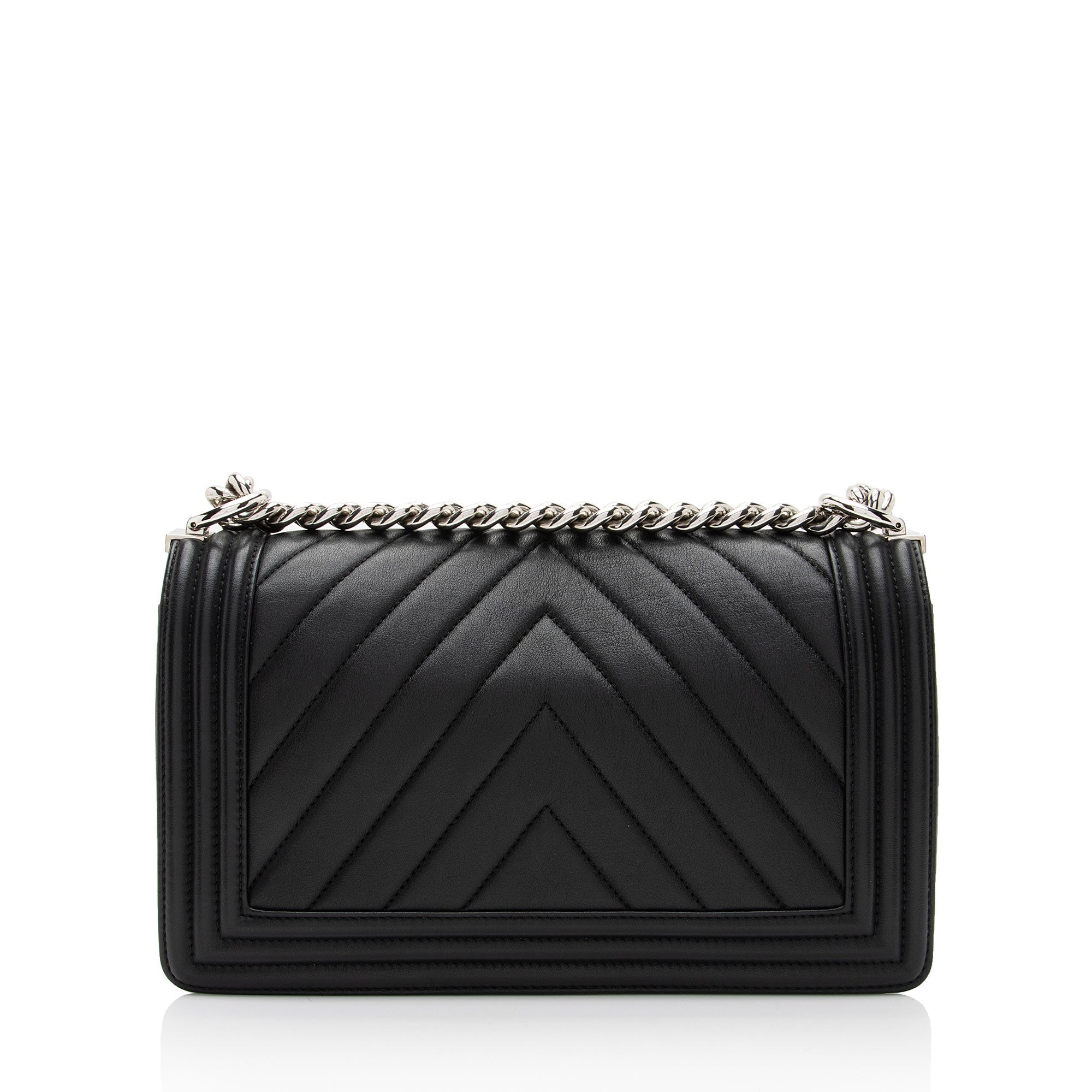 Chanel Chevron Lambskin Old Medium Boy Bag