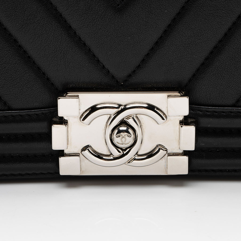 Chanel Chevron Lambskin Old Medium Boy Bag