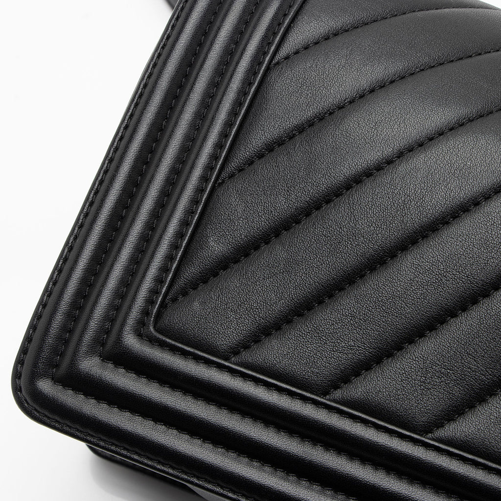 Chanel Chevron Lambskin Old Medium Boy Bag