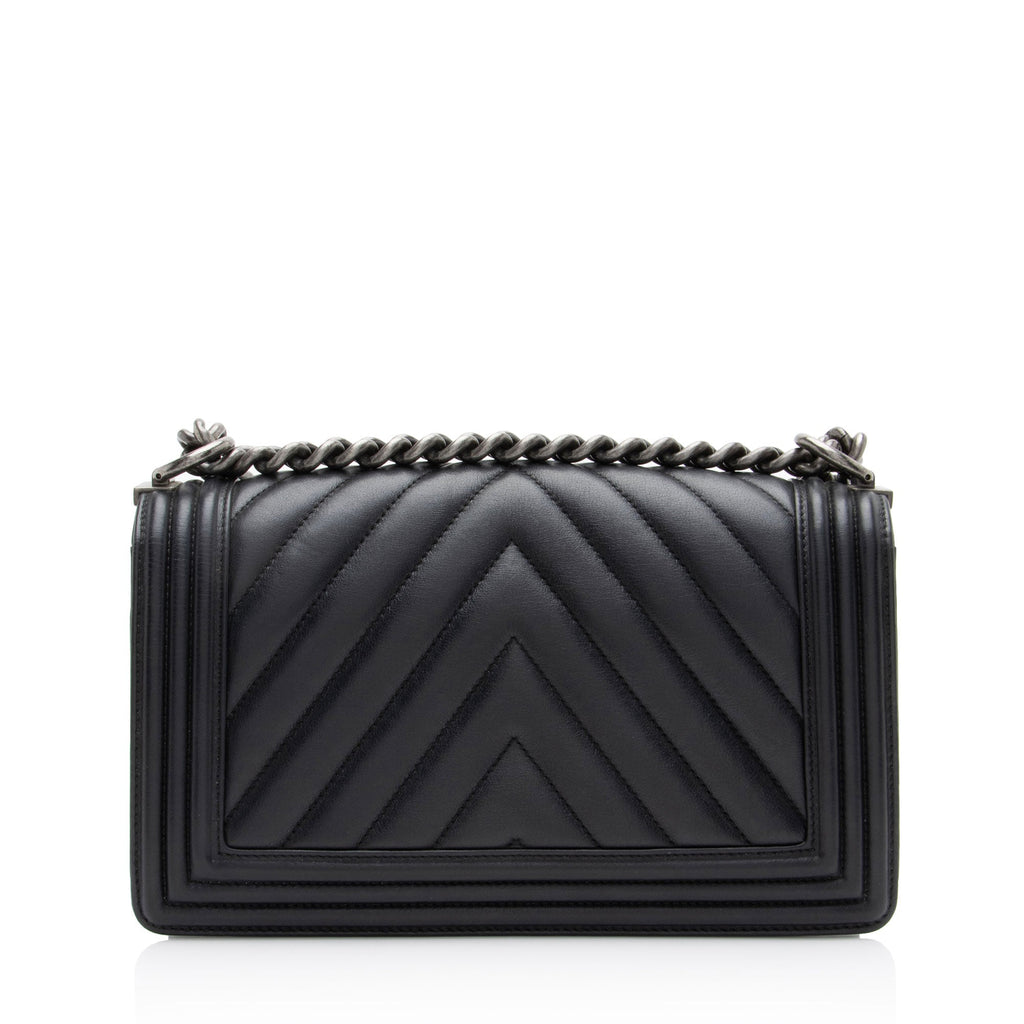 Chanel Chevron Lambskin Old Medium Boy Bag