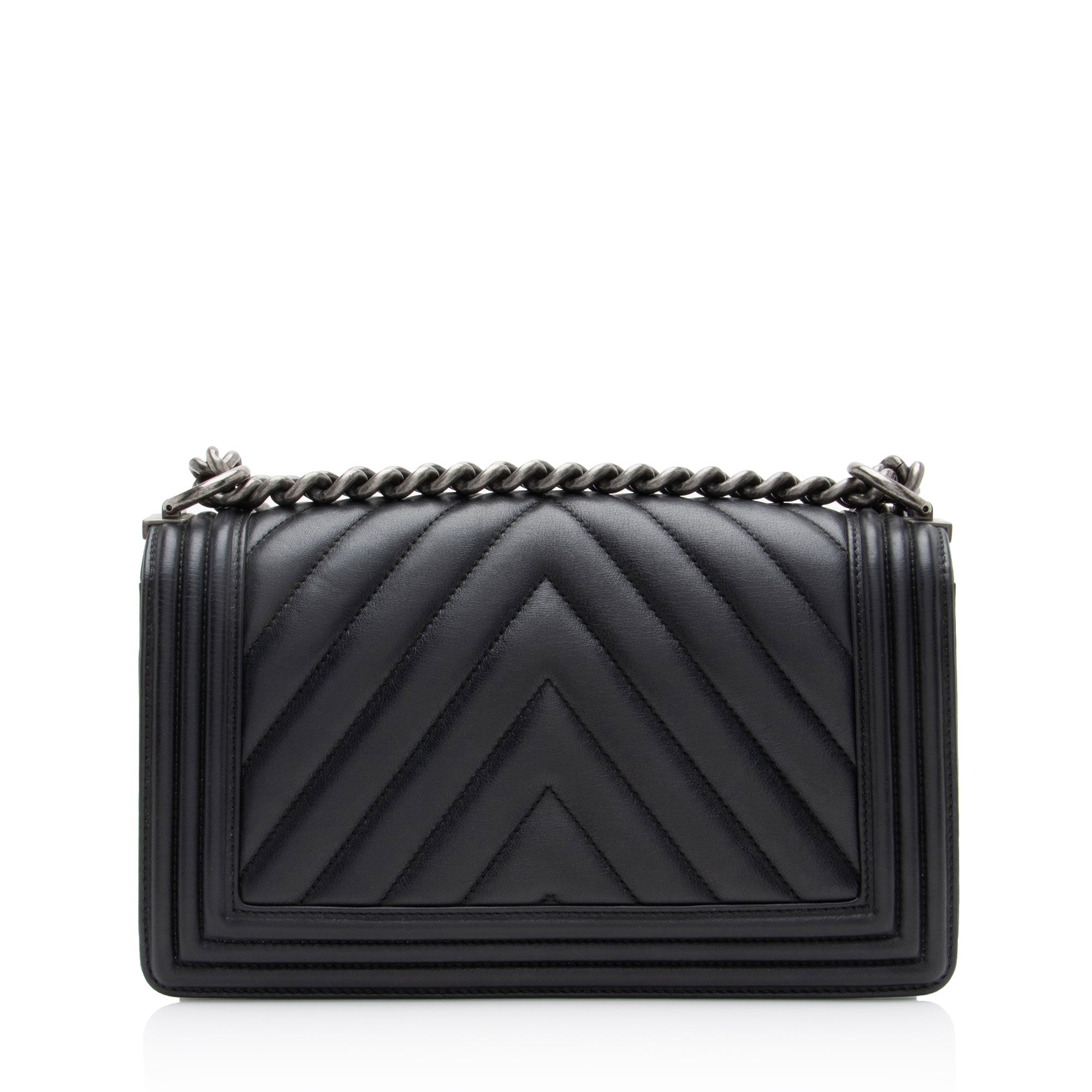 Chanel Chevron Lambskin Old Medium Boy Bag