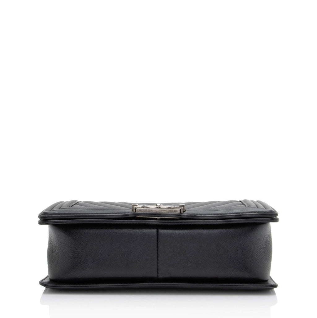 Chanel Chevron Lambskin Old Medium Boy Bag