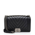 Chanel Chevron Lambskin Old Medium Boy Bag