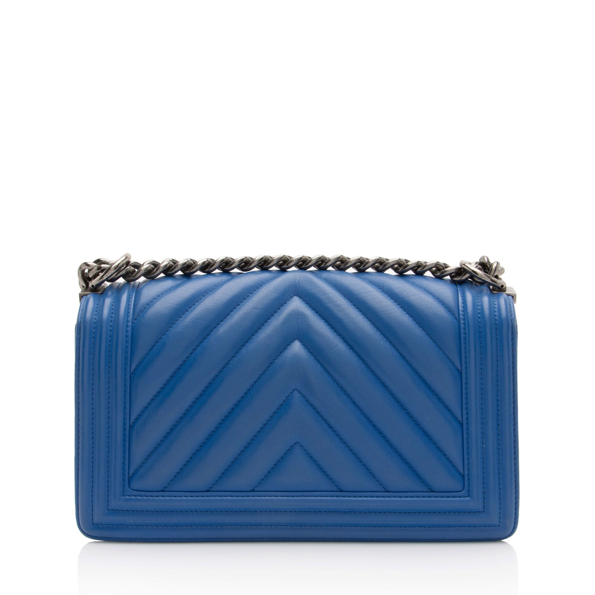 Chanel Chevron Lambskin Old Medium Boy Bag