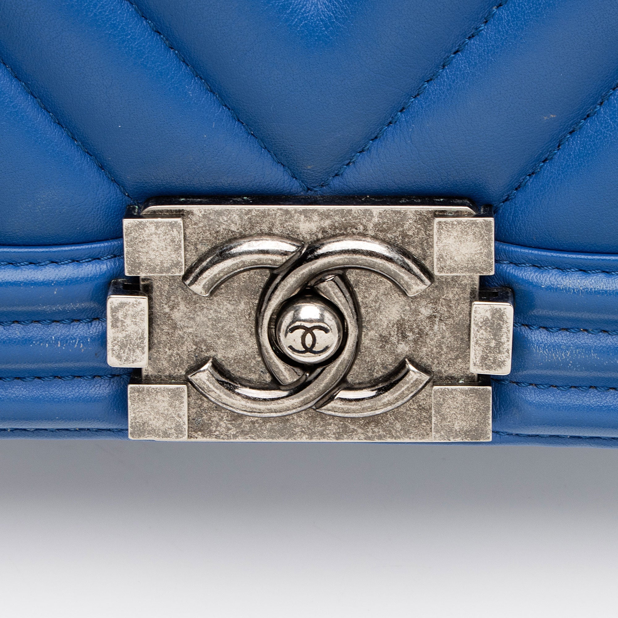 Chanel Chevron Lambskin Old Medium Boy Bag