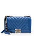 Chanel Chevron Lambskin Old Medium Boy Bag