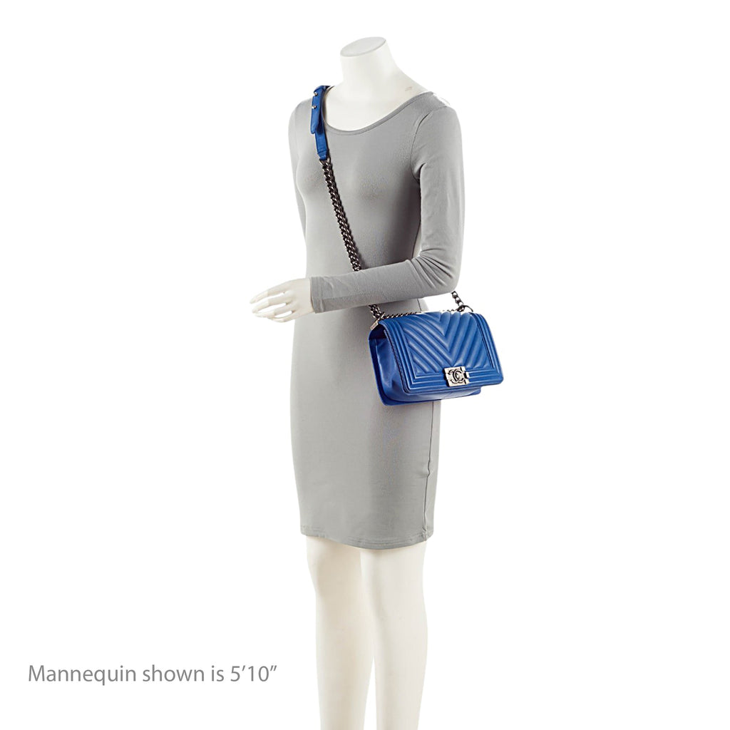 Chanel Chevron Lambskin Old Medium Boy Bag