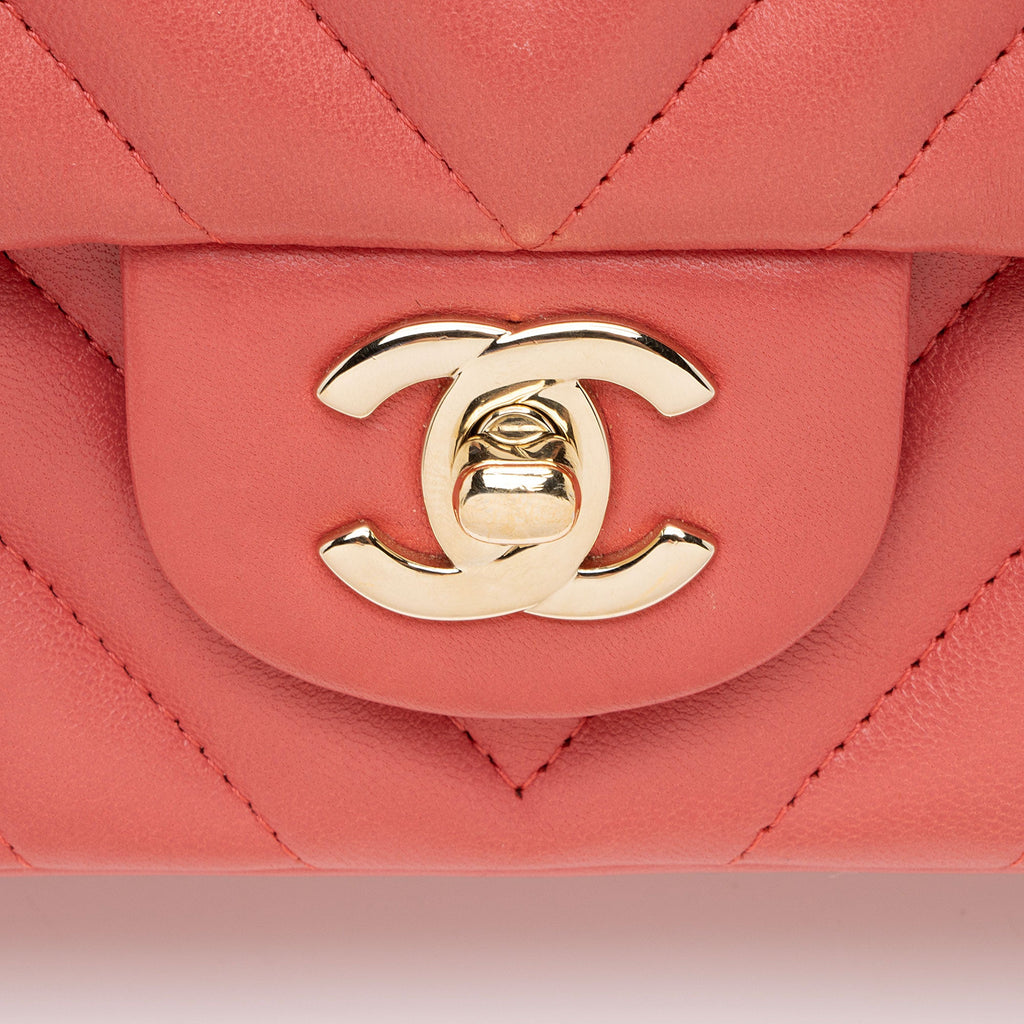 Chanel Chevron Lambskin Mini Flap Bag