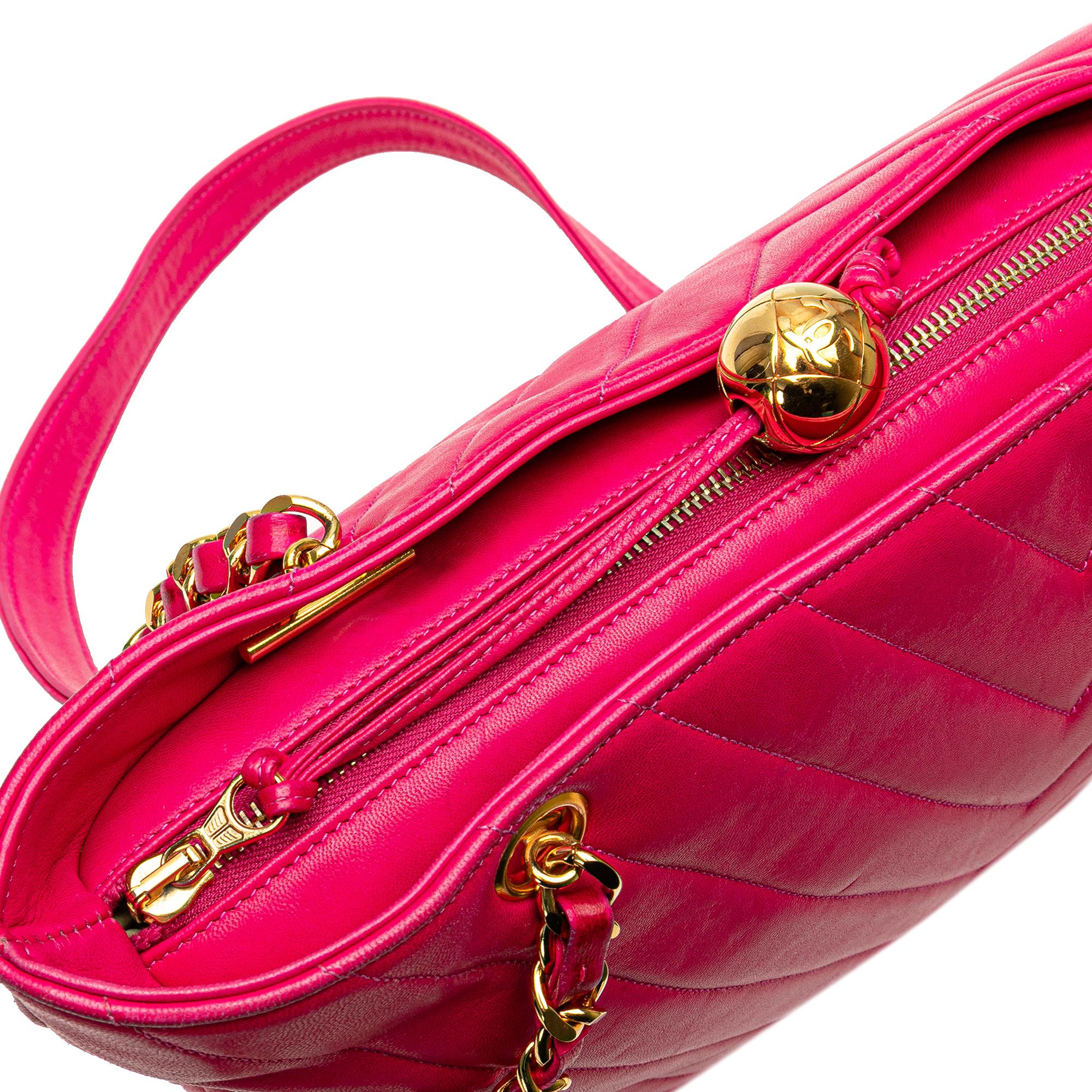 Chanel Chevron Lambskin Tote