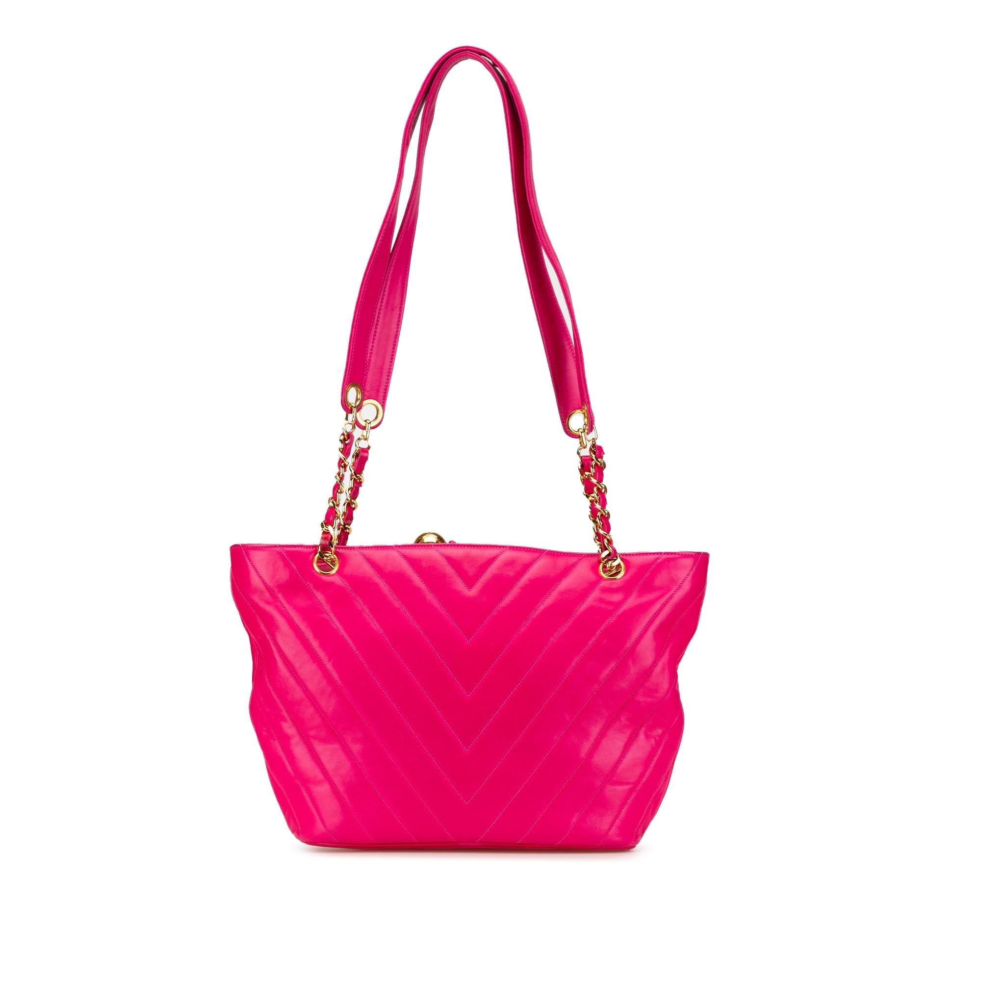 Chanel Chevron Lambskin Tote