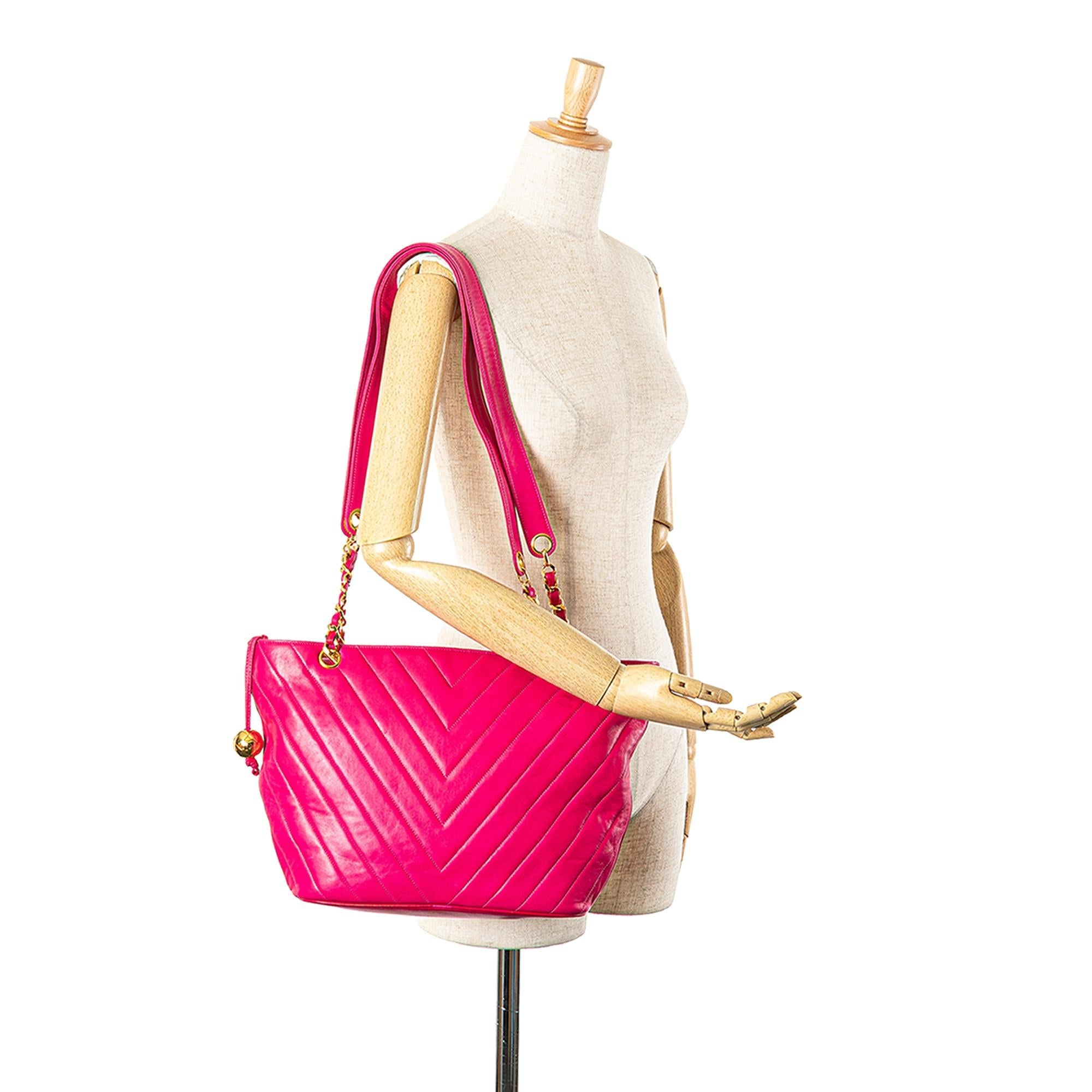 Chanel Chevron Lambskin Tote