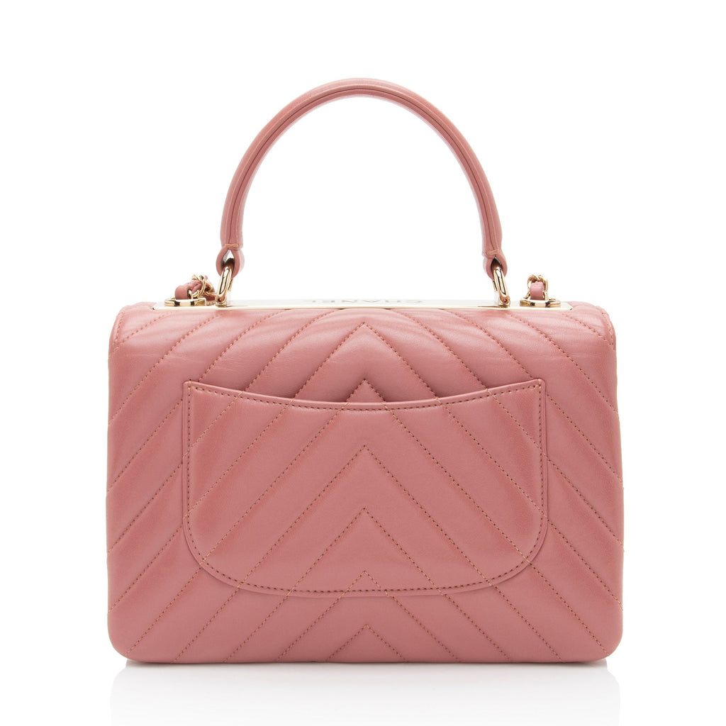 Chanel Chevron Lambskin Trendy CC Small Top Handle