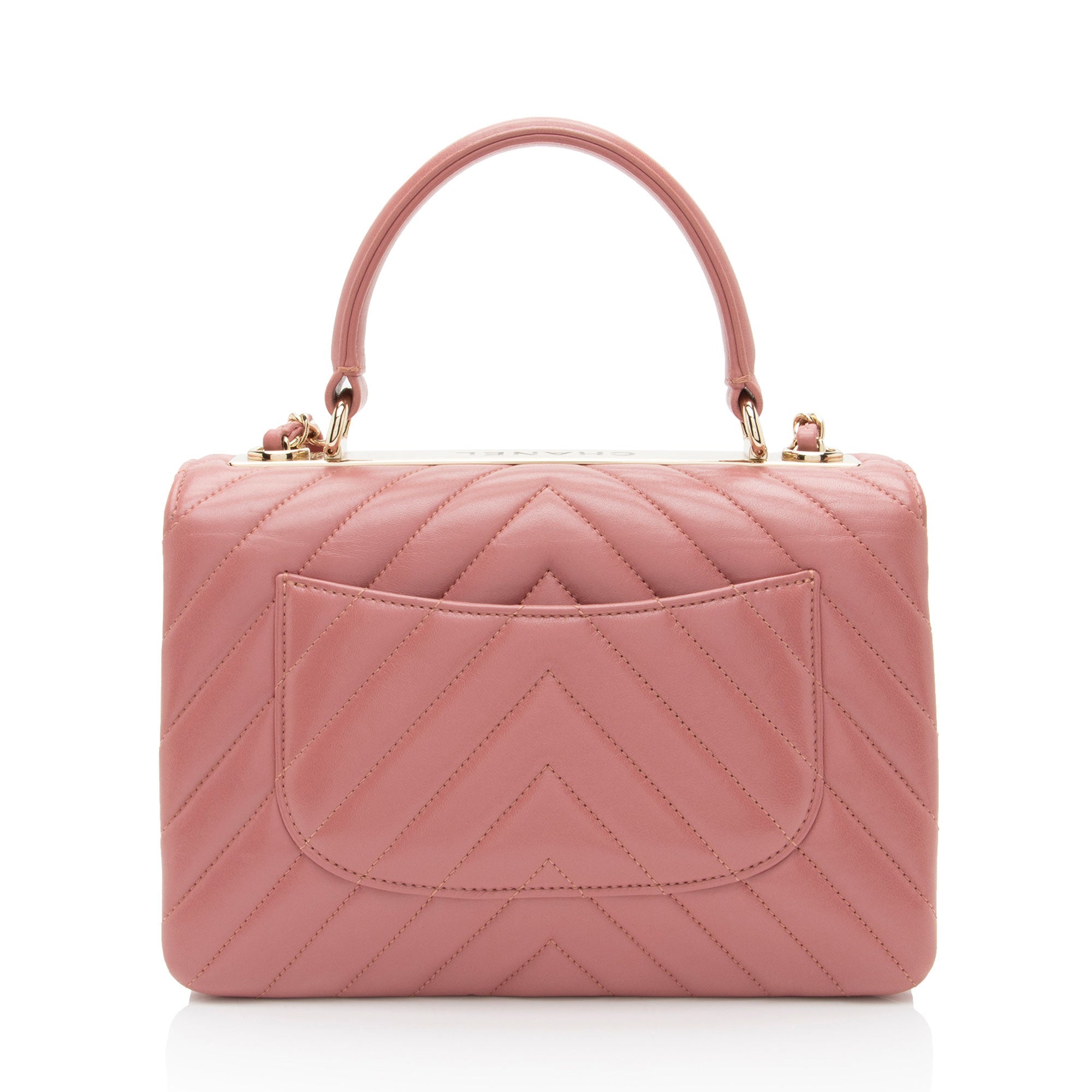 Chanel Chevron Lambskin Trendy CC Small Top Handle