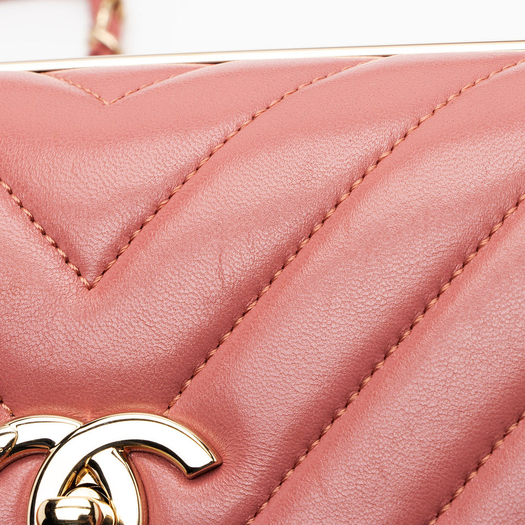 Chanel Chevron Lambskin Trendy CC Small Top Handle