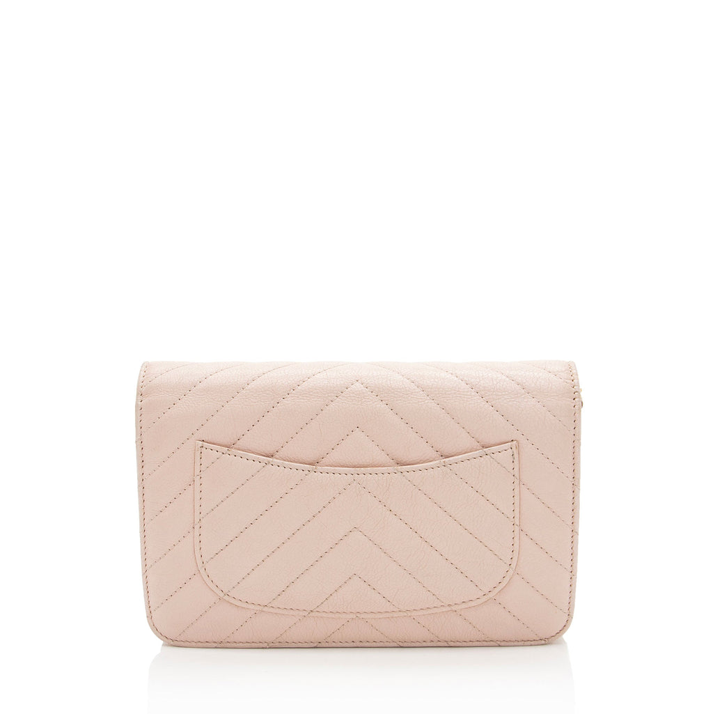 Chanel Chevron Lambskin Wallet on Chain