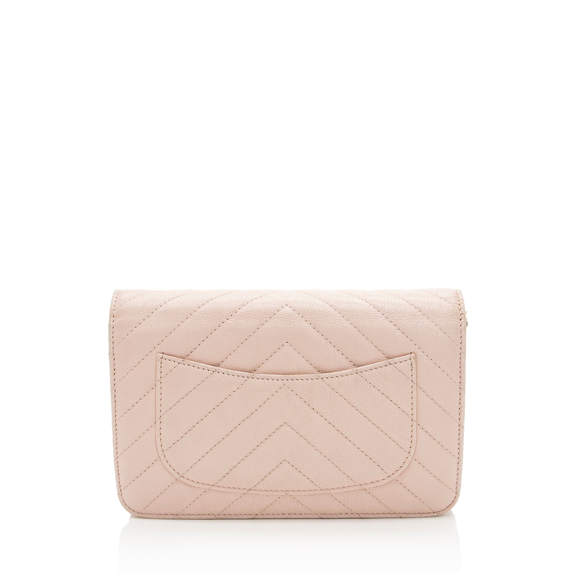 Chanel Chevron Lambskin Wallet on Chain