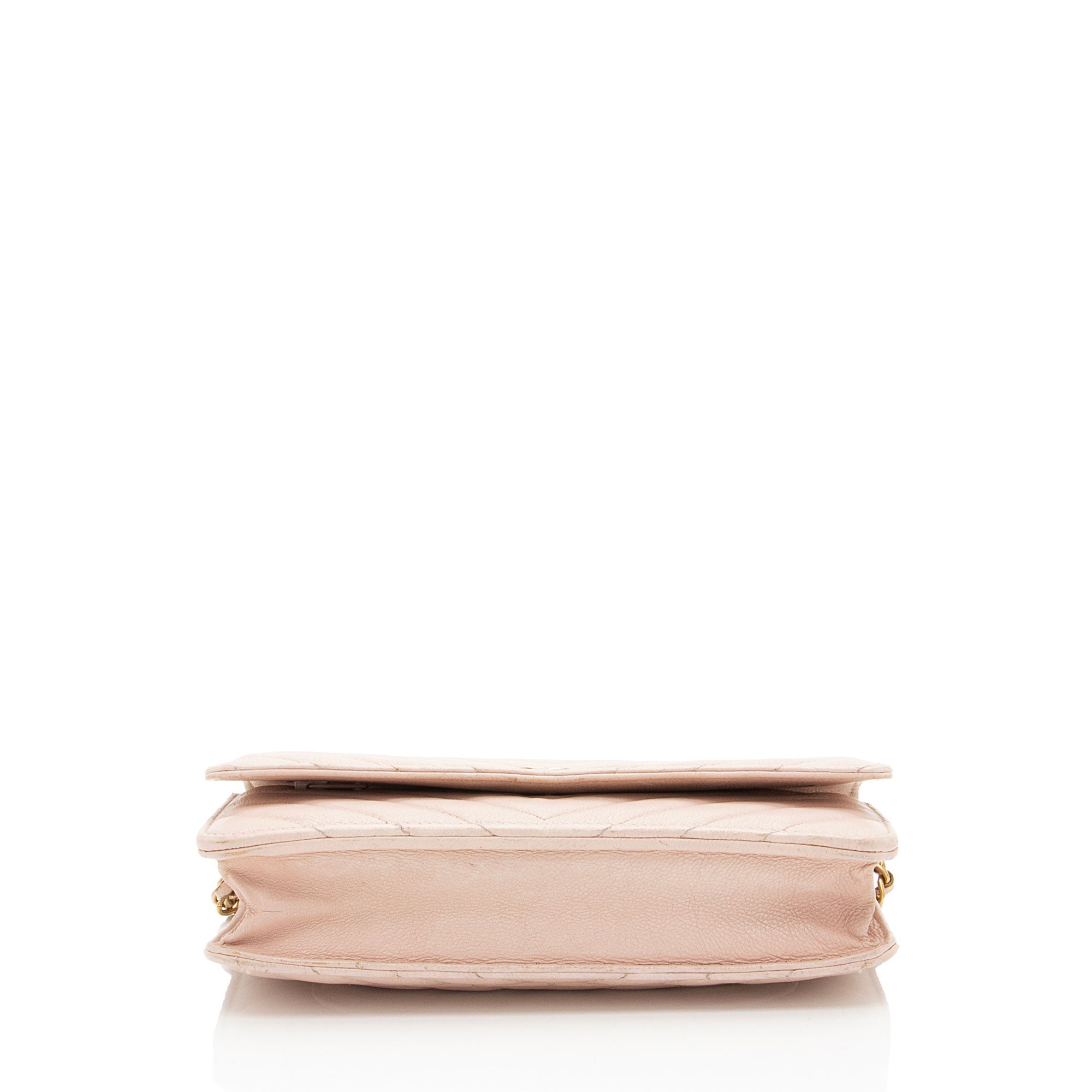 Chanel Chevron Lambskin Wallet on Chain