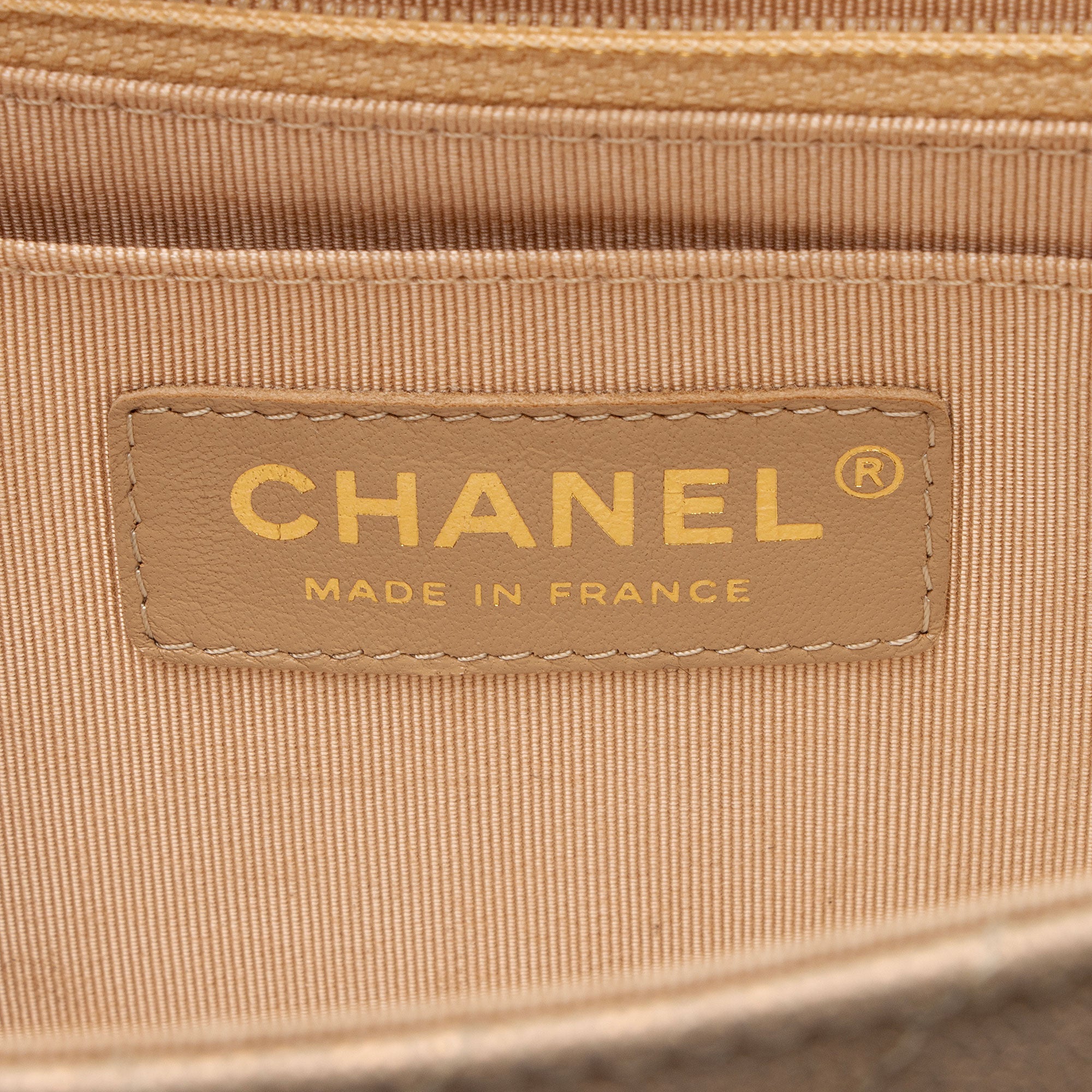 Chanel Chevron Metallic Caviar Leather Statement Small Flap Bag