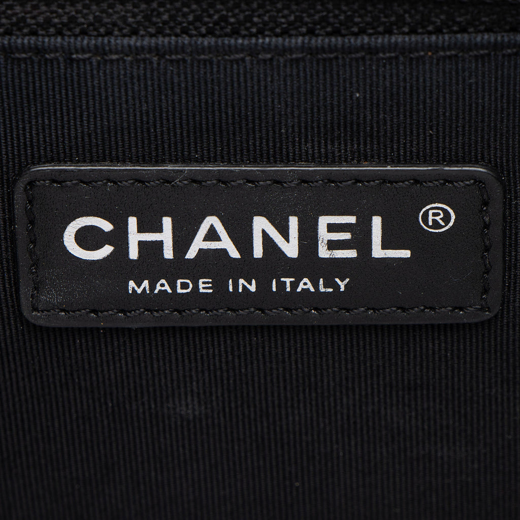 Chanel Chevron Patent Leather New Medium Boy Bag